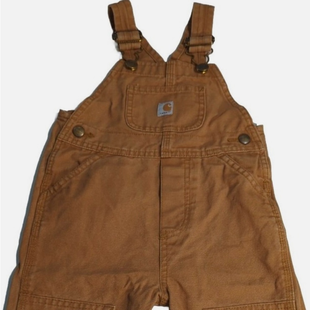 Carhartt Tan Duckcloth Canvas Bib Overalls Sz 24m